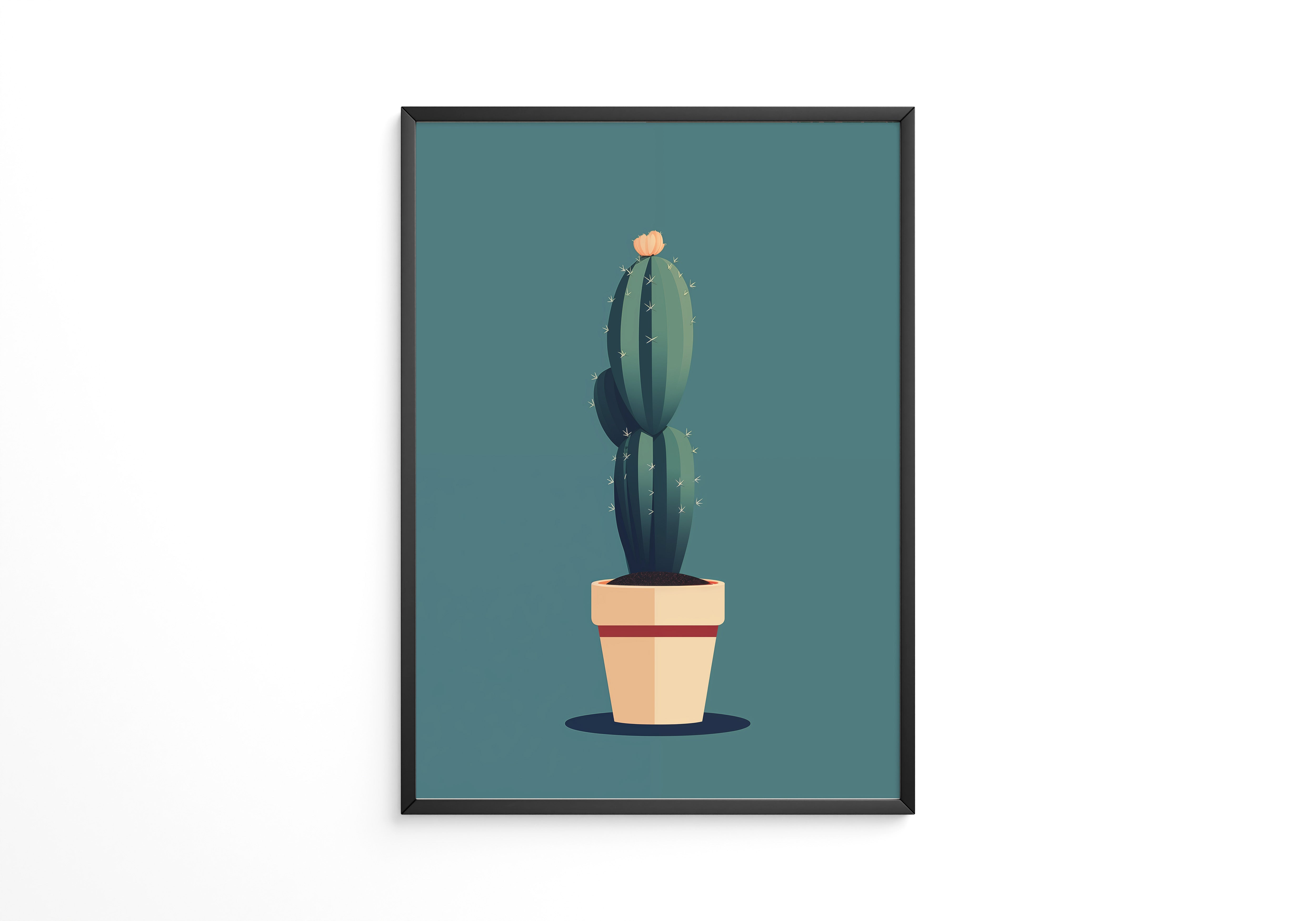 Kaktus minimalistisch illustriert