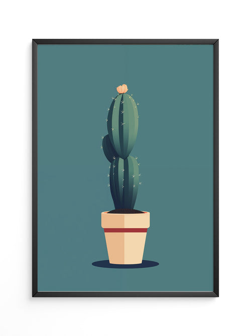 Kaktus minimalistisch illustriert