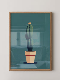 Kaktus minimalistisch illustriert