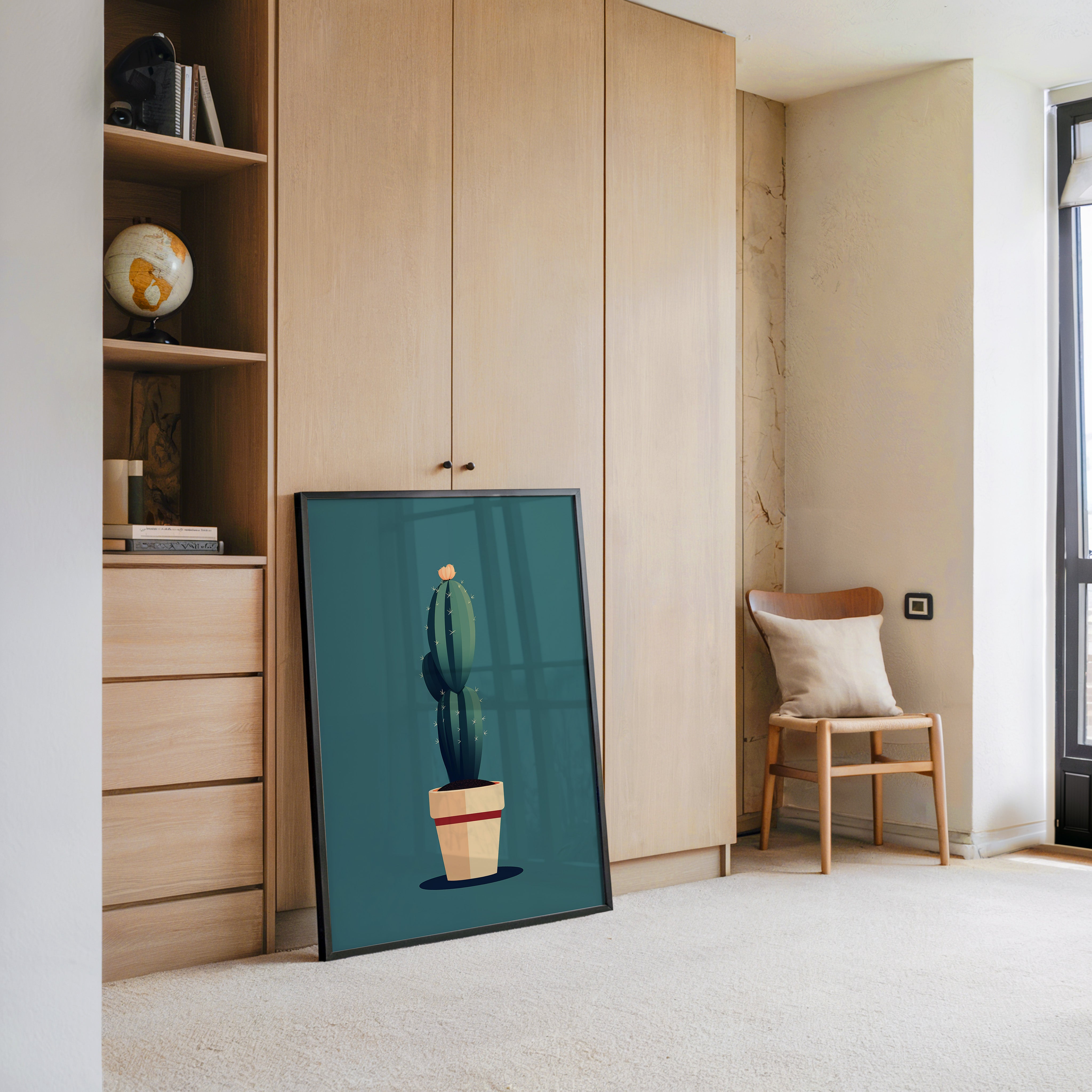 Kaktus minimalistisch illustriert