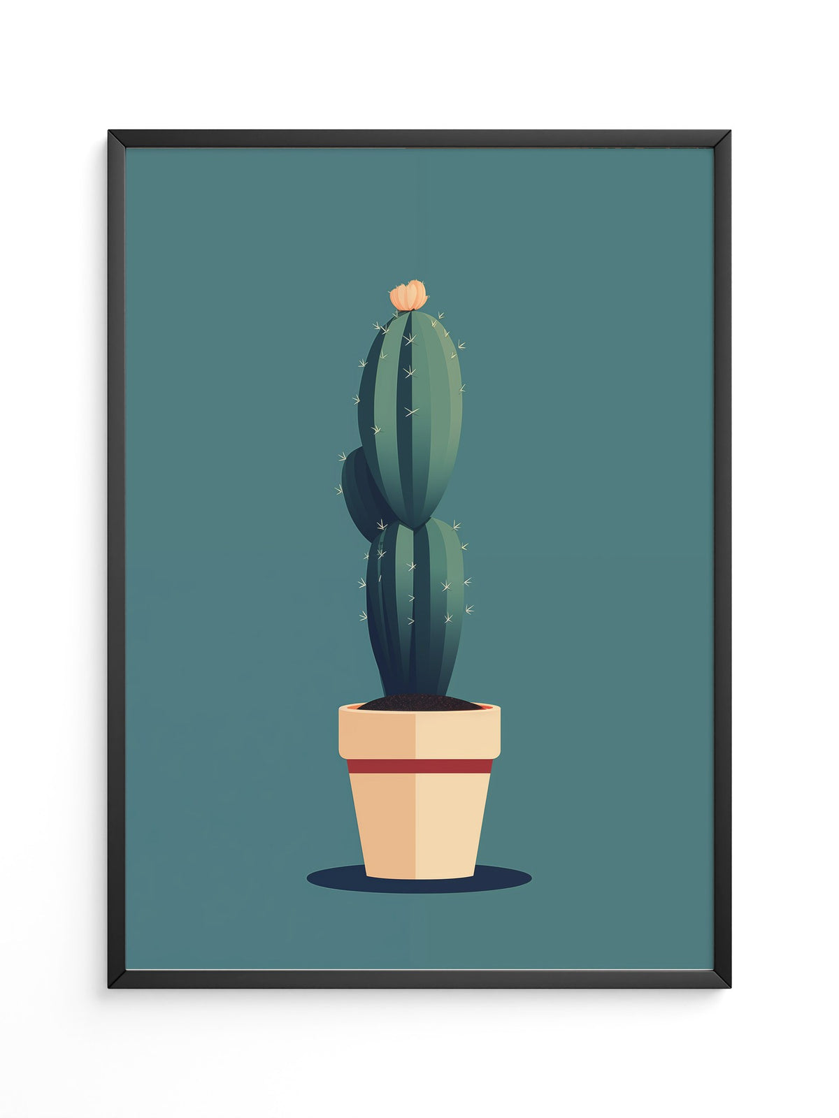 Kaktus minimalistisch illustriert