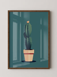 Kaktus minimalistisch illustriert