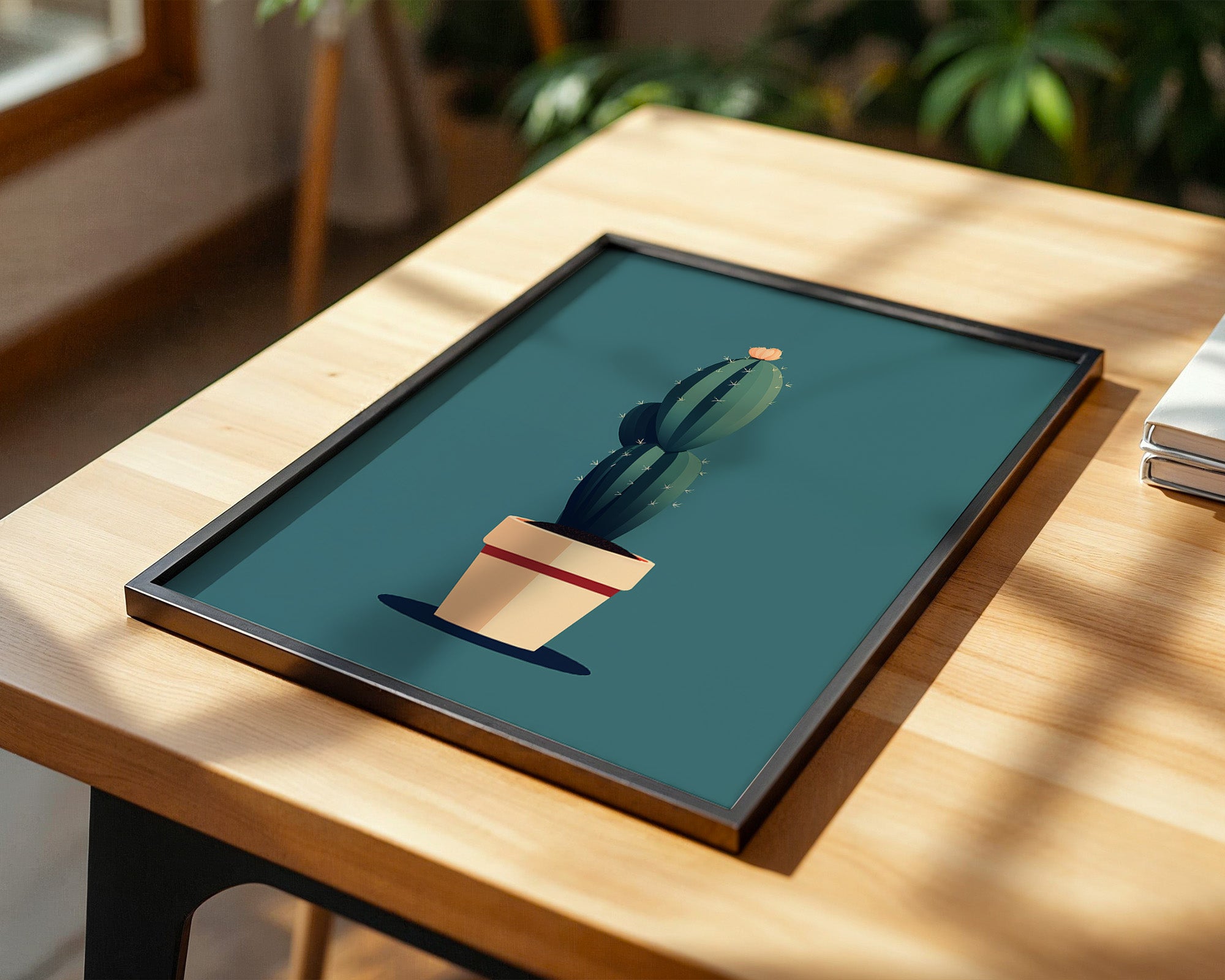 Kaktus minimalistisch illustriert