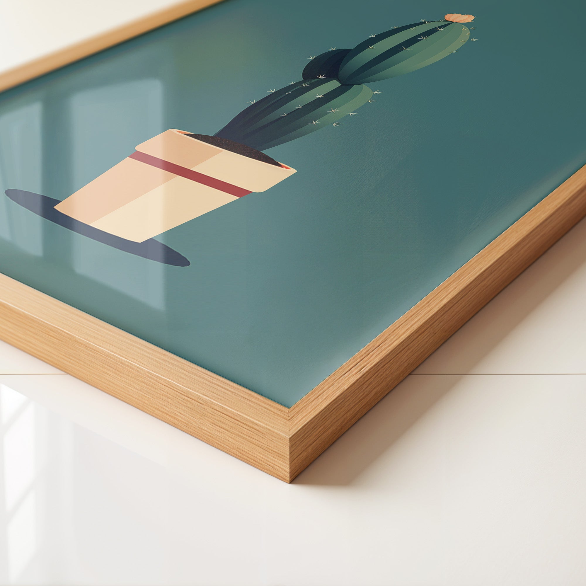 Kaktus minimalistisch illustriert