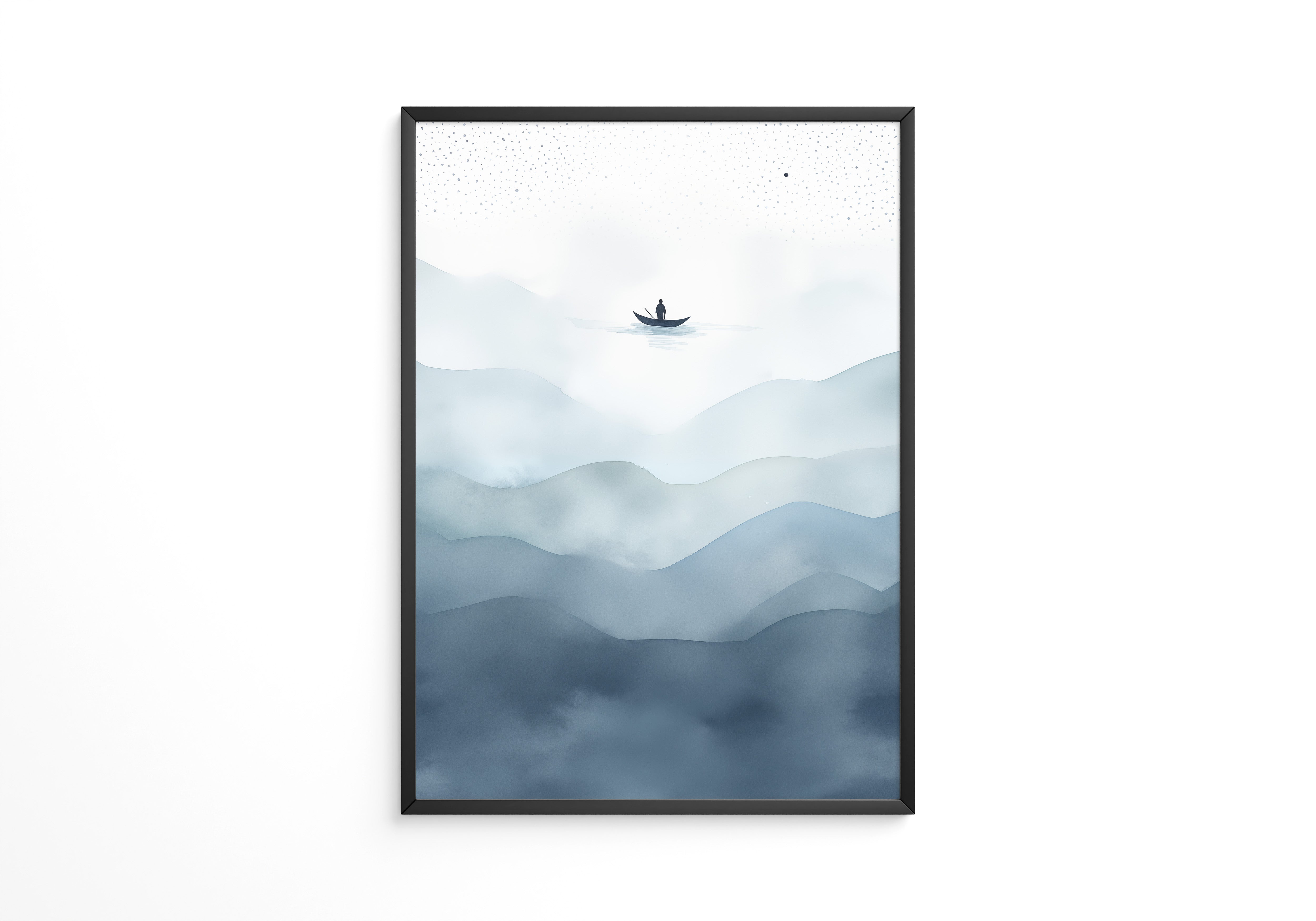 Stiller Fischer Nebelmeer