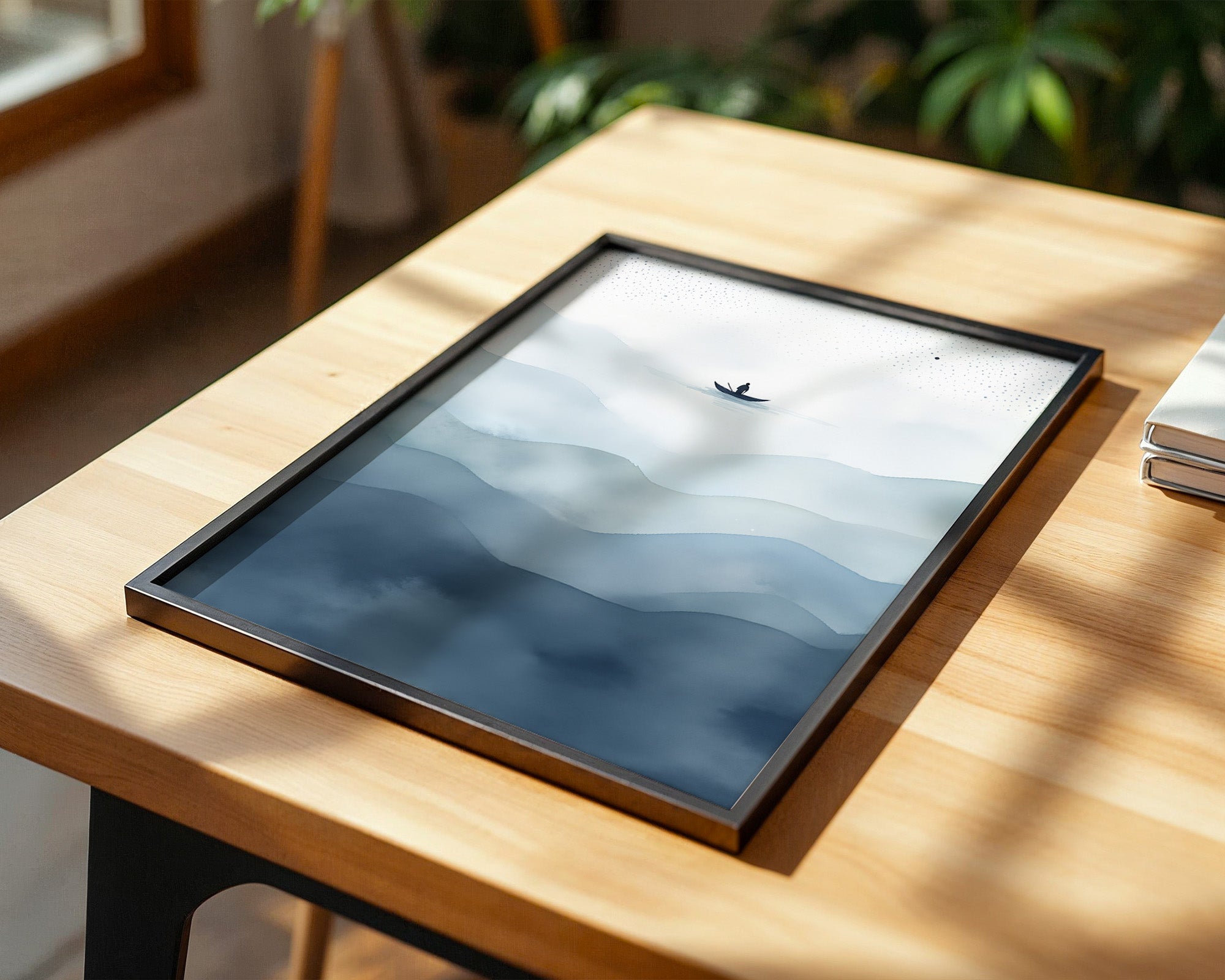 Stiller Fischer Nebelmeer