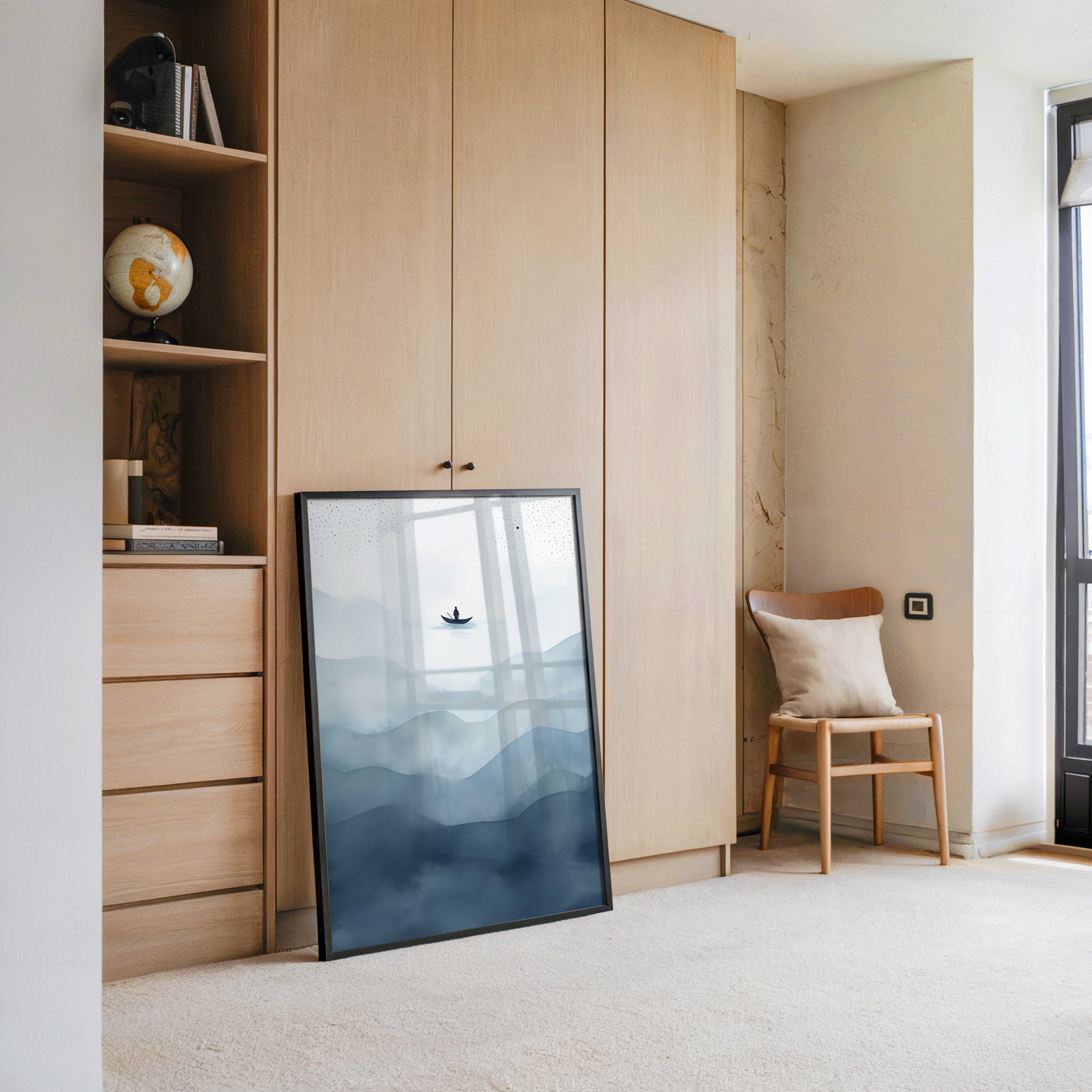 Stiller Fischer Nebelmeer