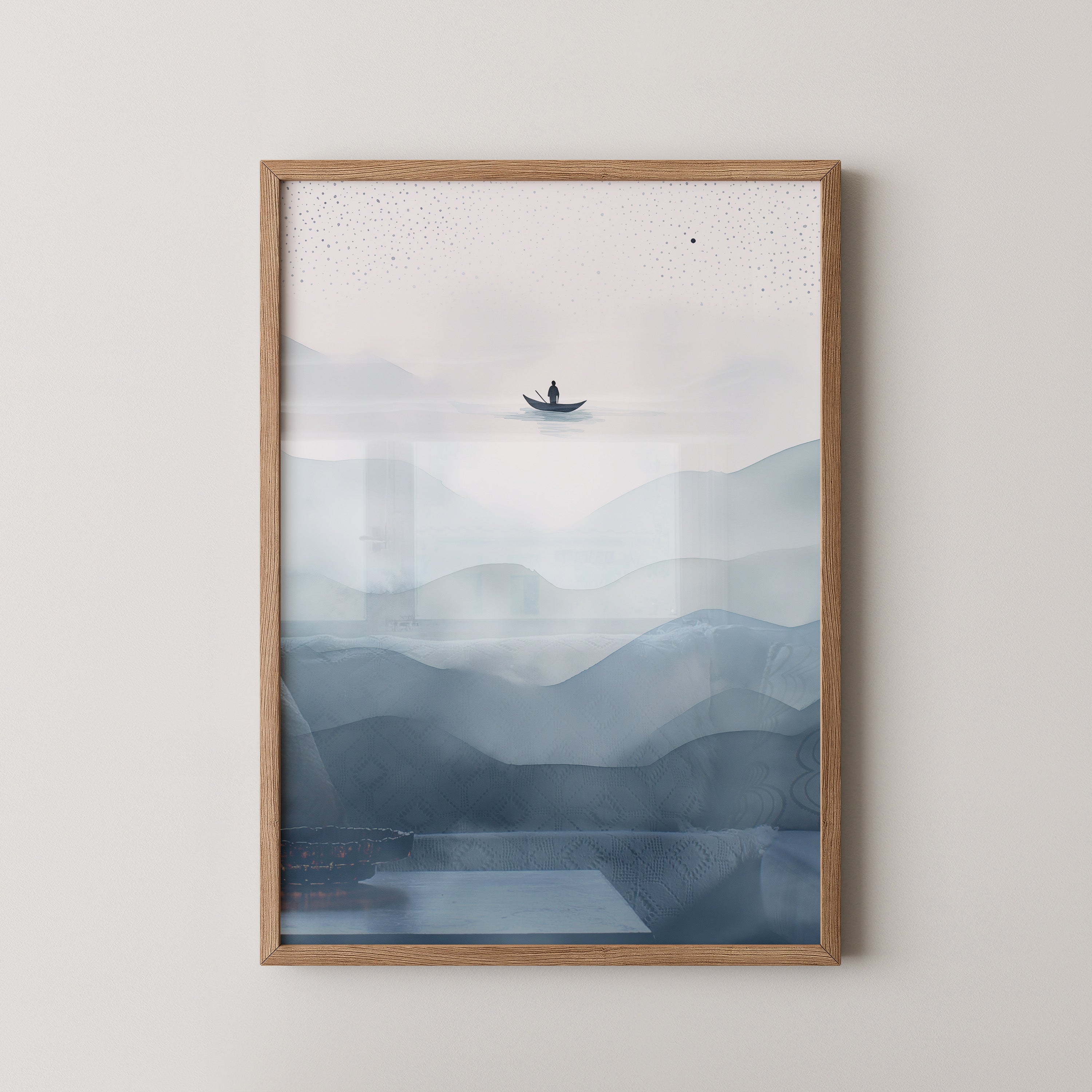 Stiller Fischer Nebelmeer