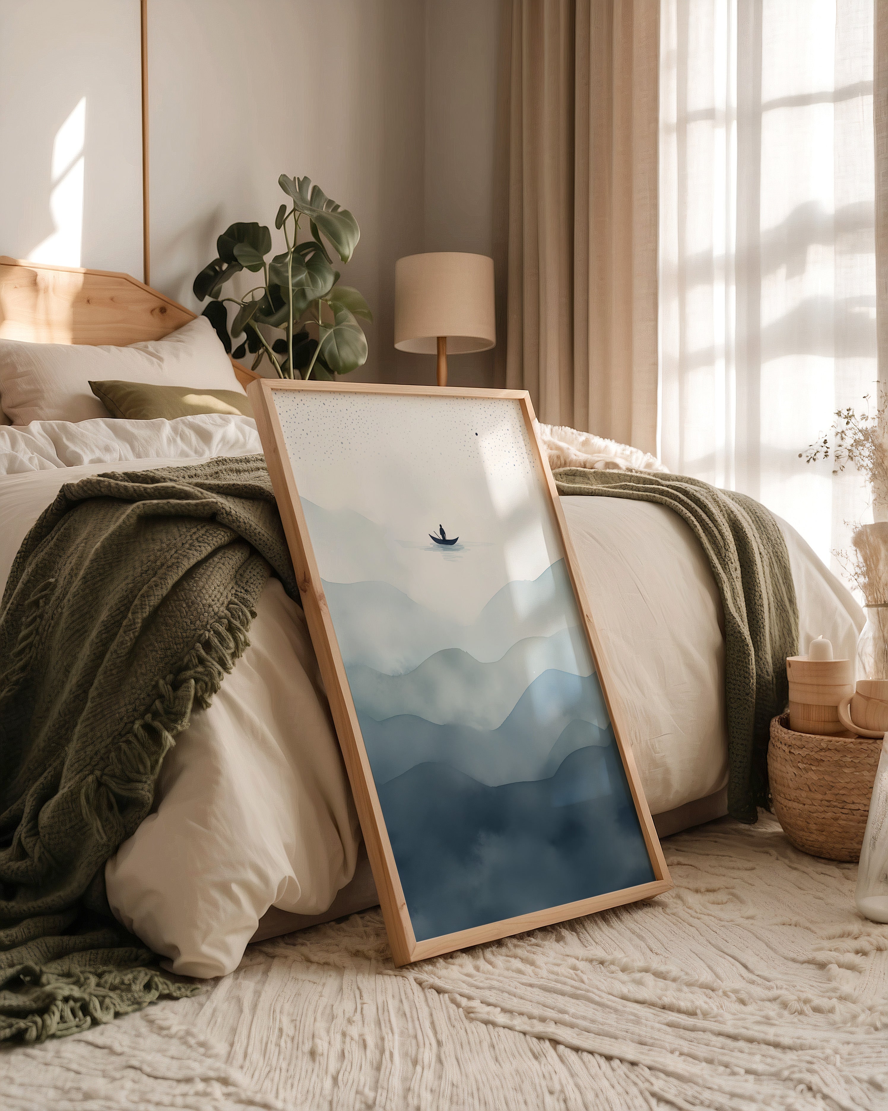 Stiller Fischer Nebelmeer