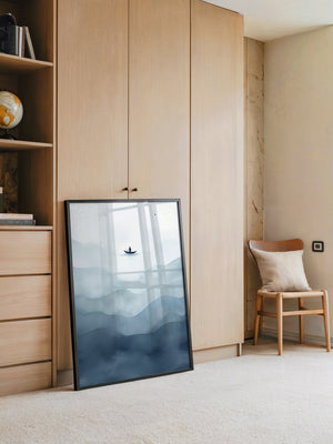 Stiller Fischer Nebelmeer