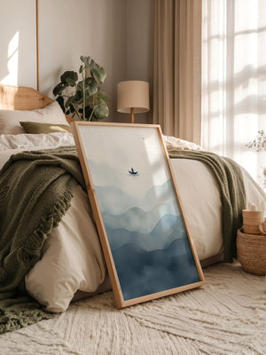 Stiller Fischer Nebelmeer