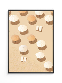 Sonnenschirme Strand minimalistisch