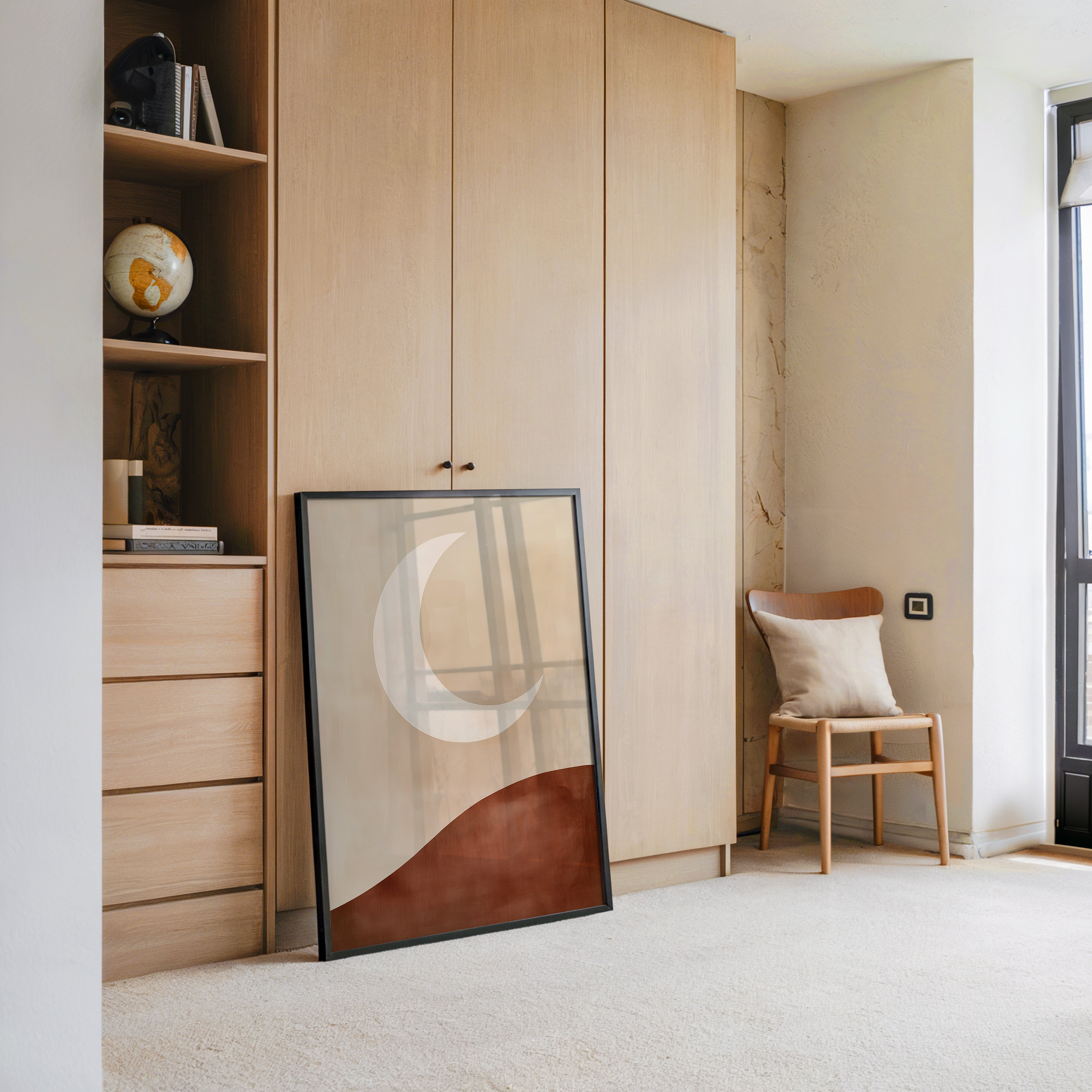 Halbmond Rotbraun Abstrakt