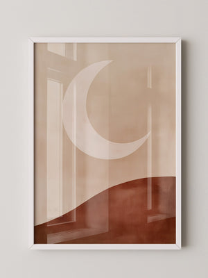 Halbmond Rotbraun Abstrakt