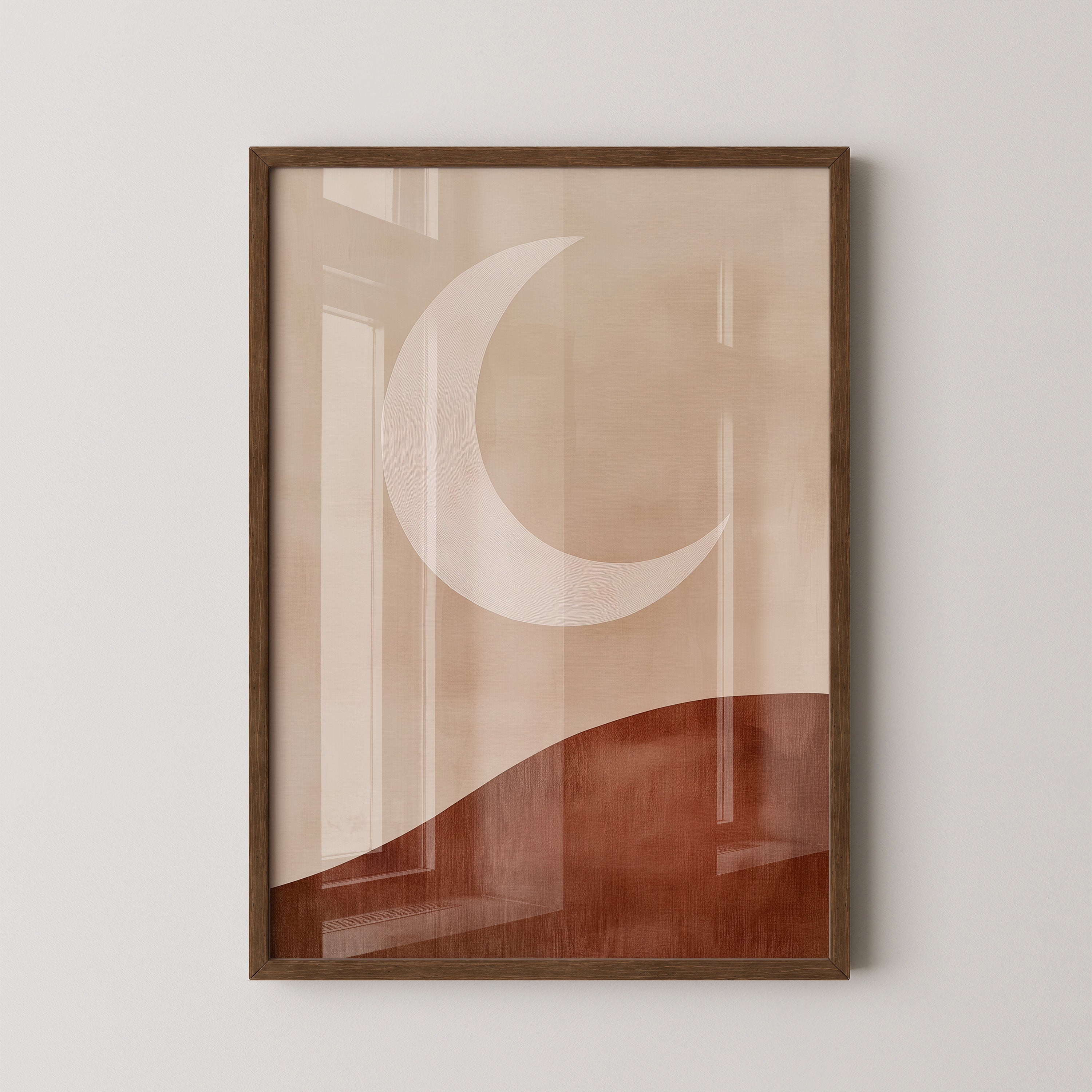 Halbmond Rotbraun Abstrakt
