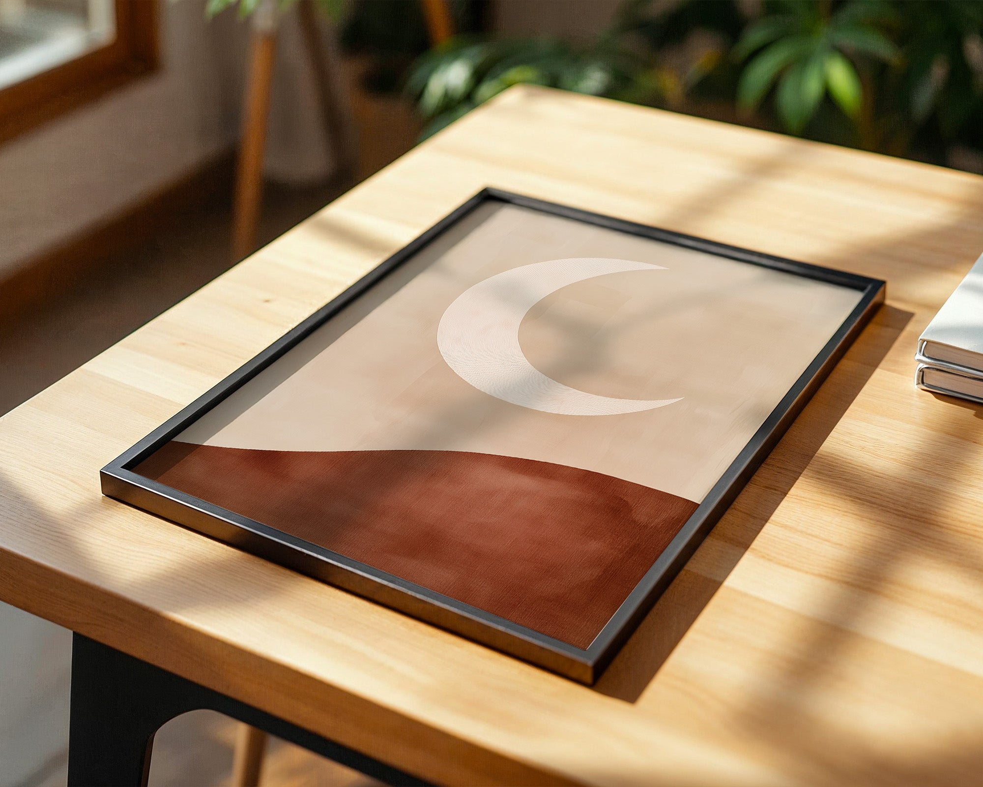 Halbmond Rotbraun Abstrakt