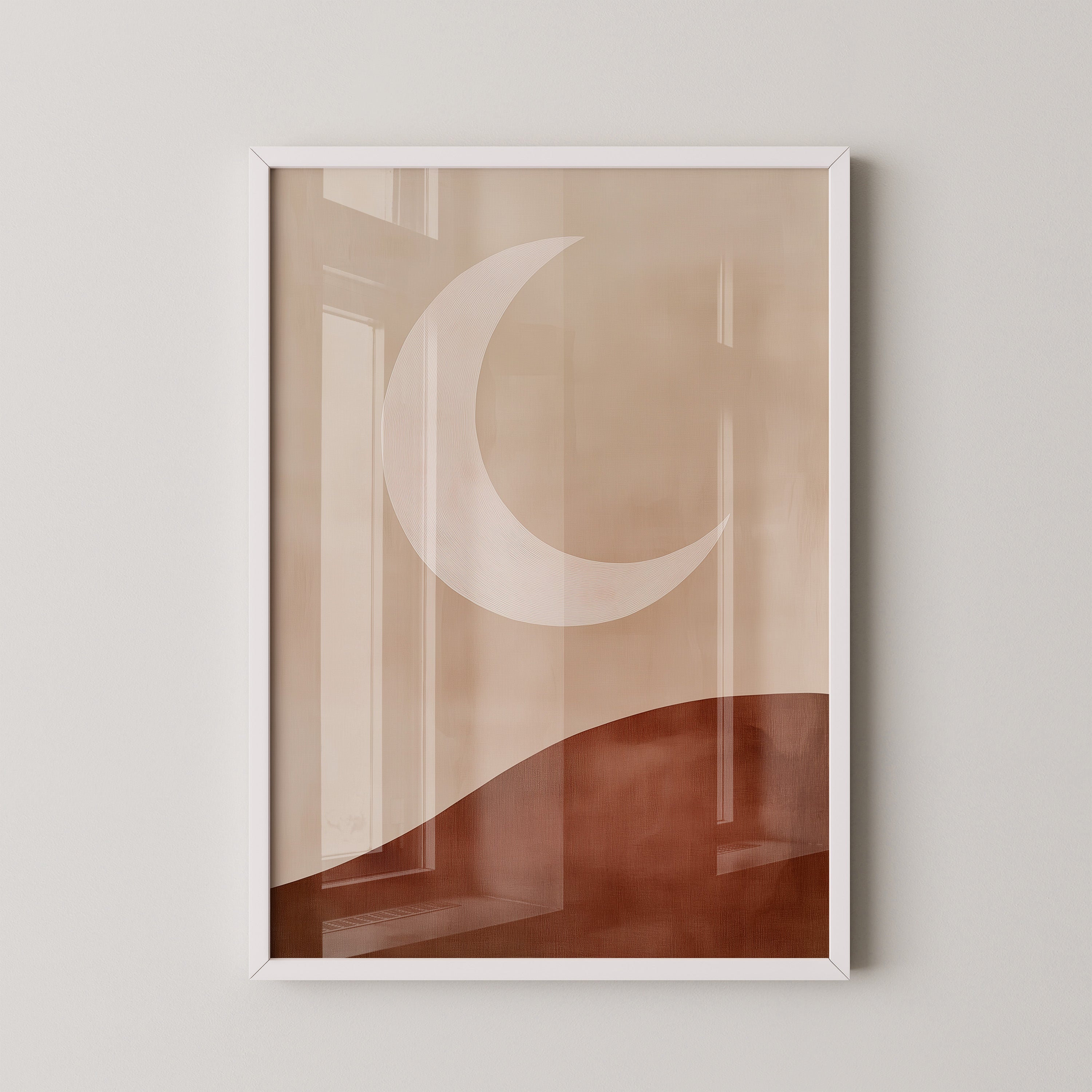 Halbmond Rotbraun Abstrakt
