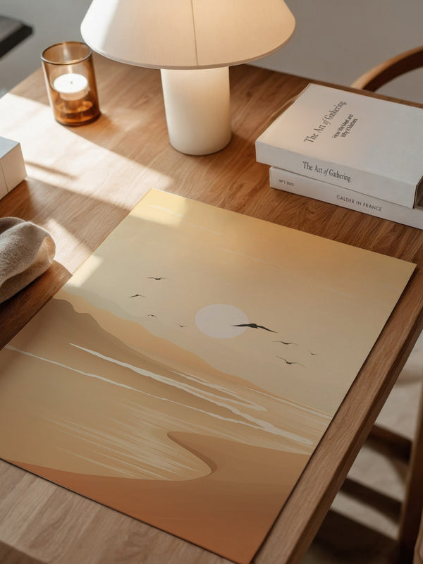 Vögel Sonnenuntergang Pastell