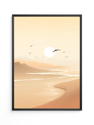 Vögel Sonnenuntergang Pastell