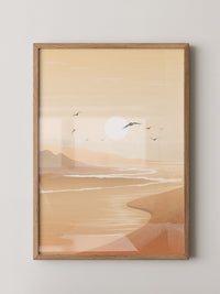 Vögel Sonnenuntergang Pastell