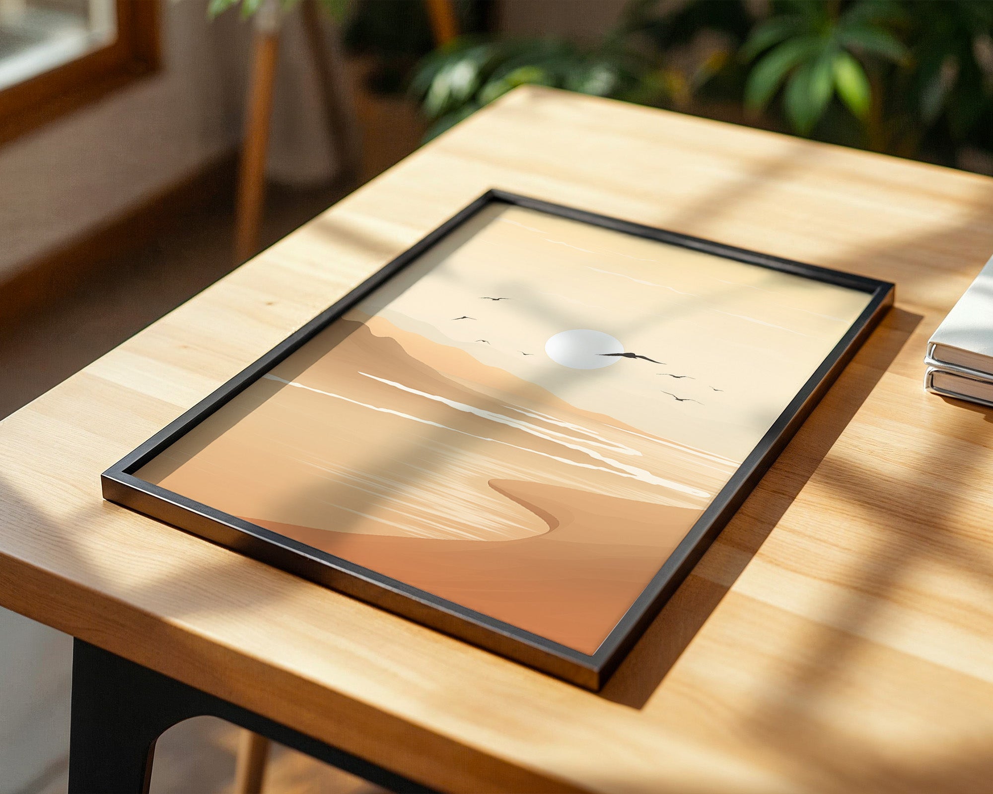 Vögel Sonnenuntergang Pastell