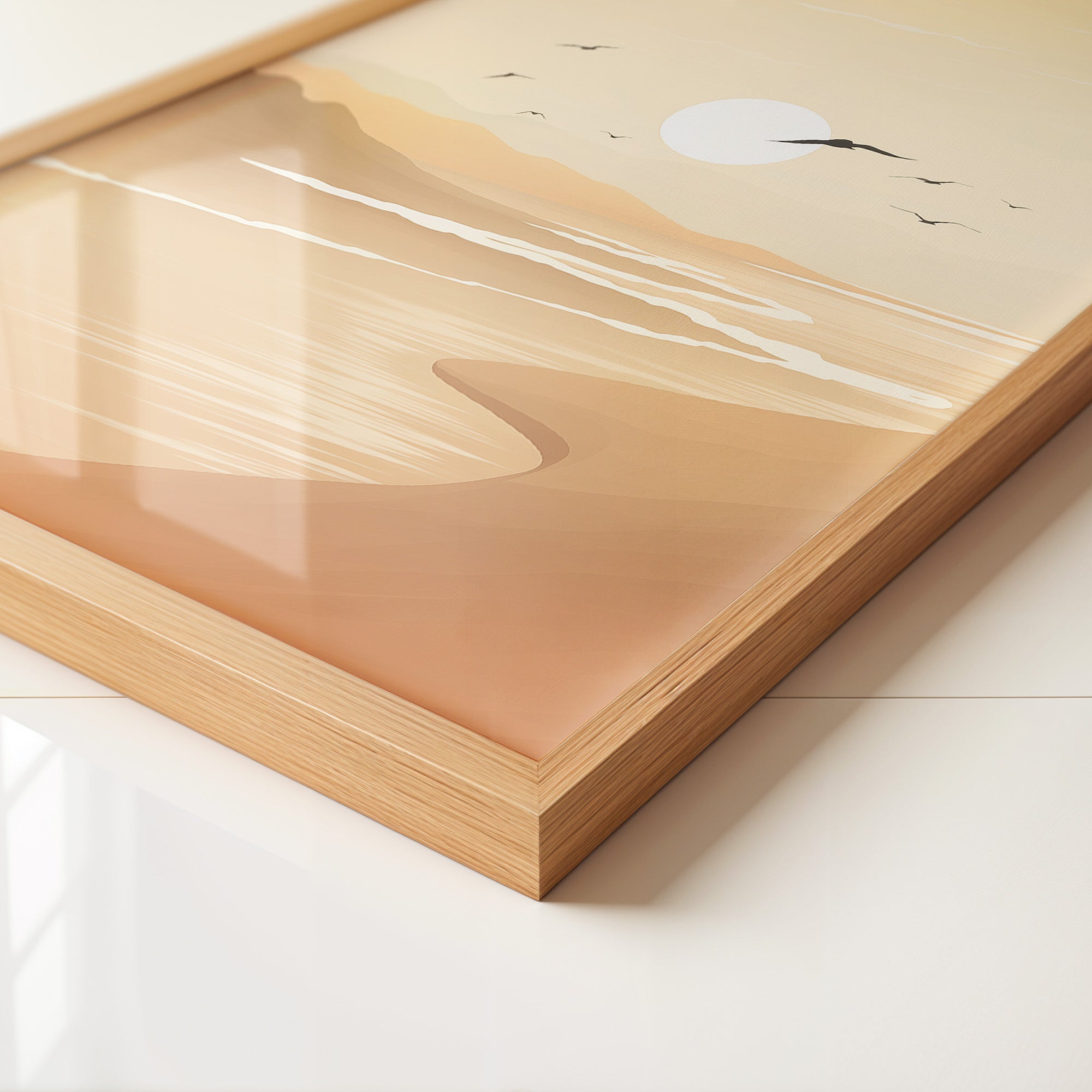 Vögel Sonnenuntergang Pastell