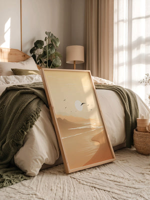 Vögel Sonnenuntergang Pastell