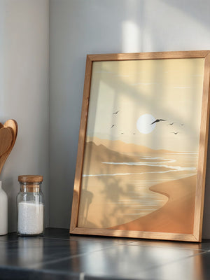 Vögel Sonnenuntergang Pastell