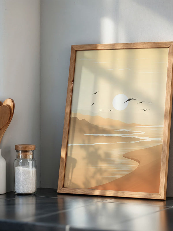 Vögel Sonnenuntergang Pastell