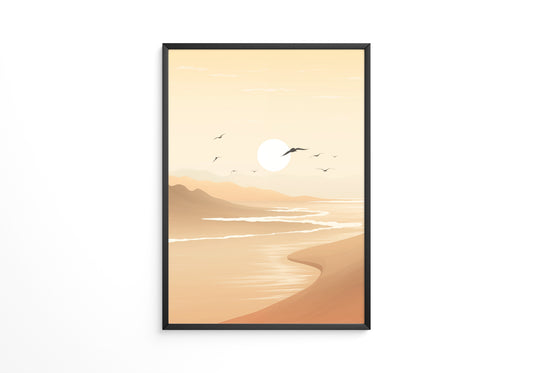Vögel Sonnenuntergang Pastell