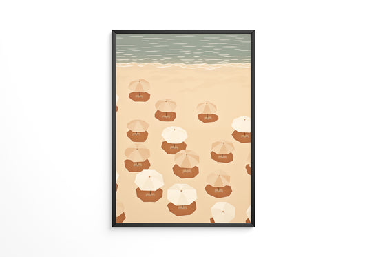 Strand Sonnenliegen Draufsicht