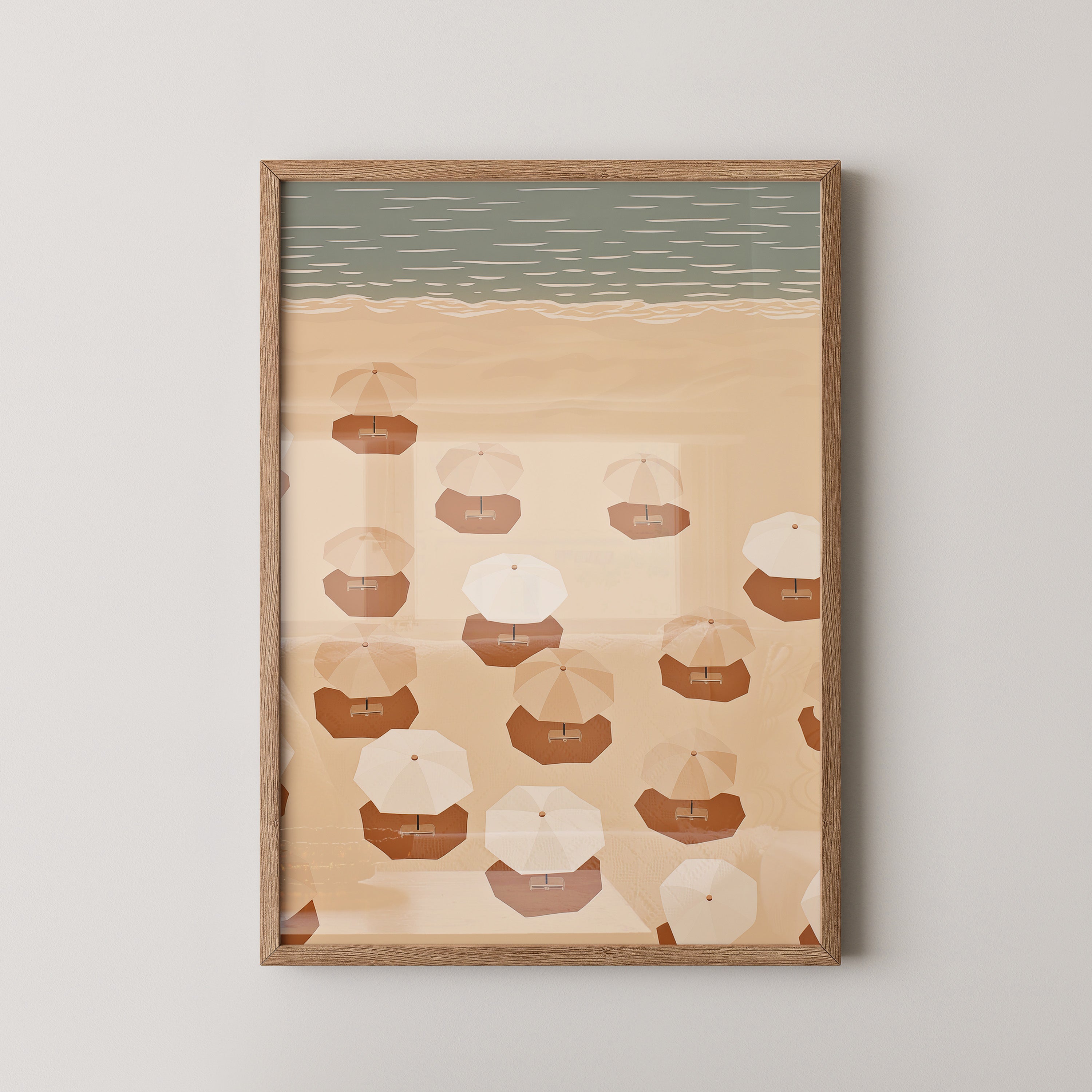 Strand Sonnenliegen Draufsicht