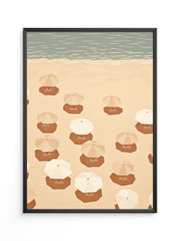 Strand Sonnenliegen Draufsicht