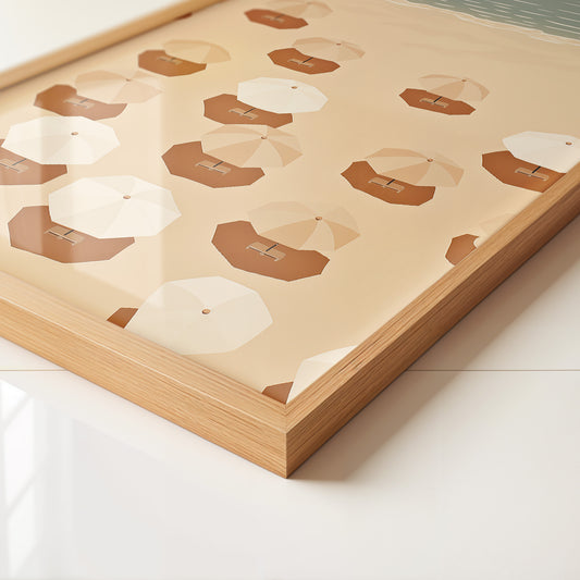 Strand Sonnenliegen Draufsicht