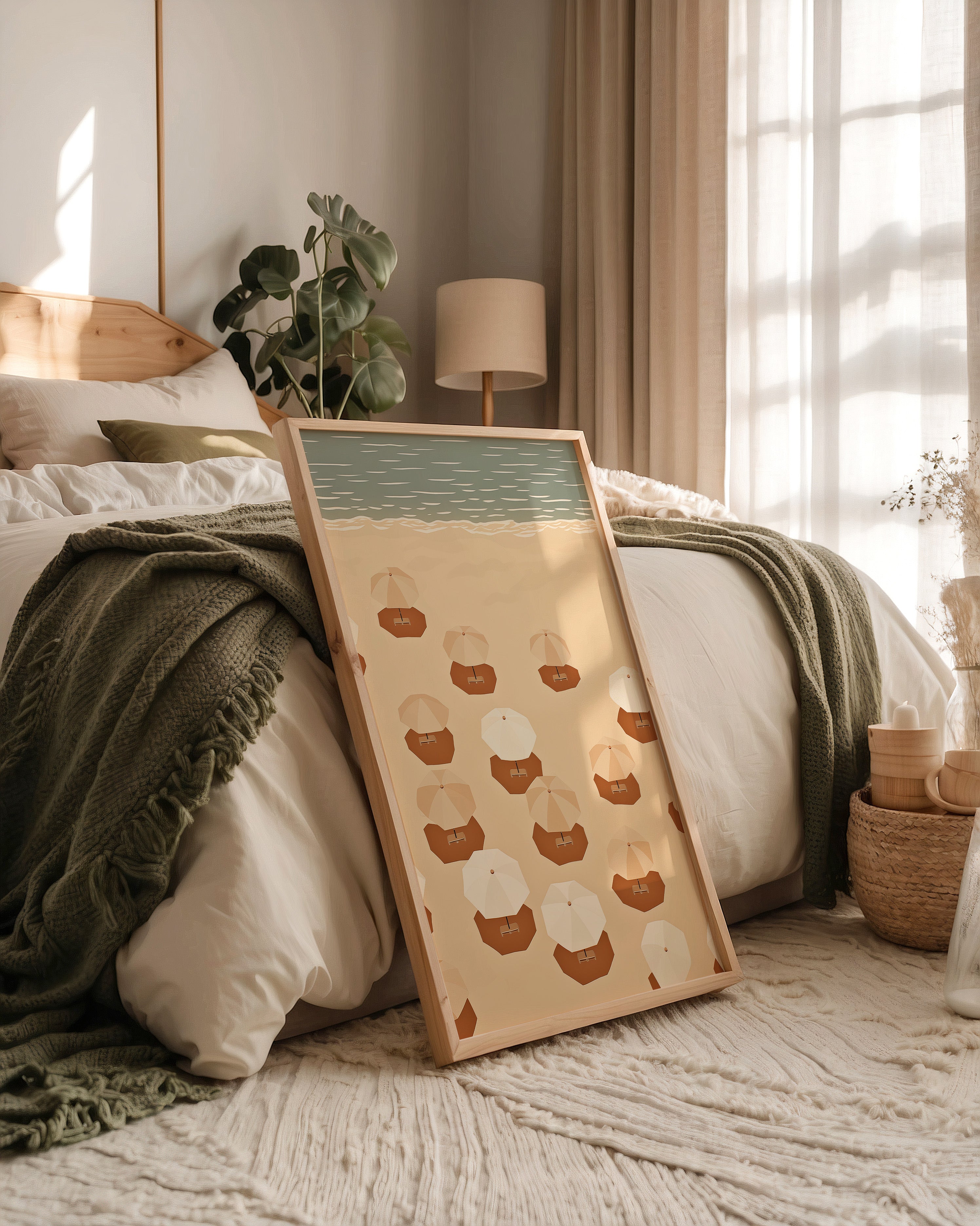 Strand Sonnenliegen Draufsicht