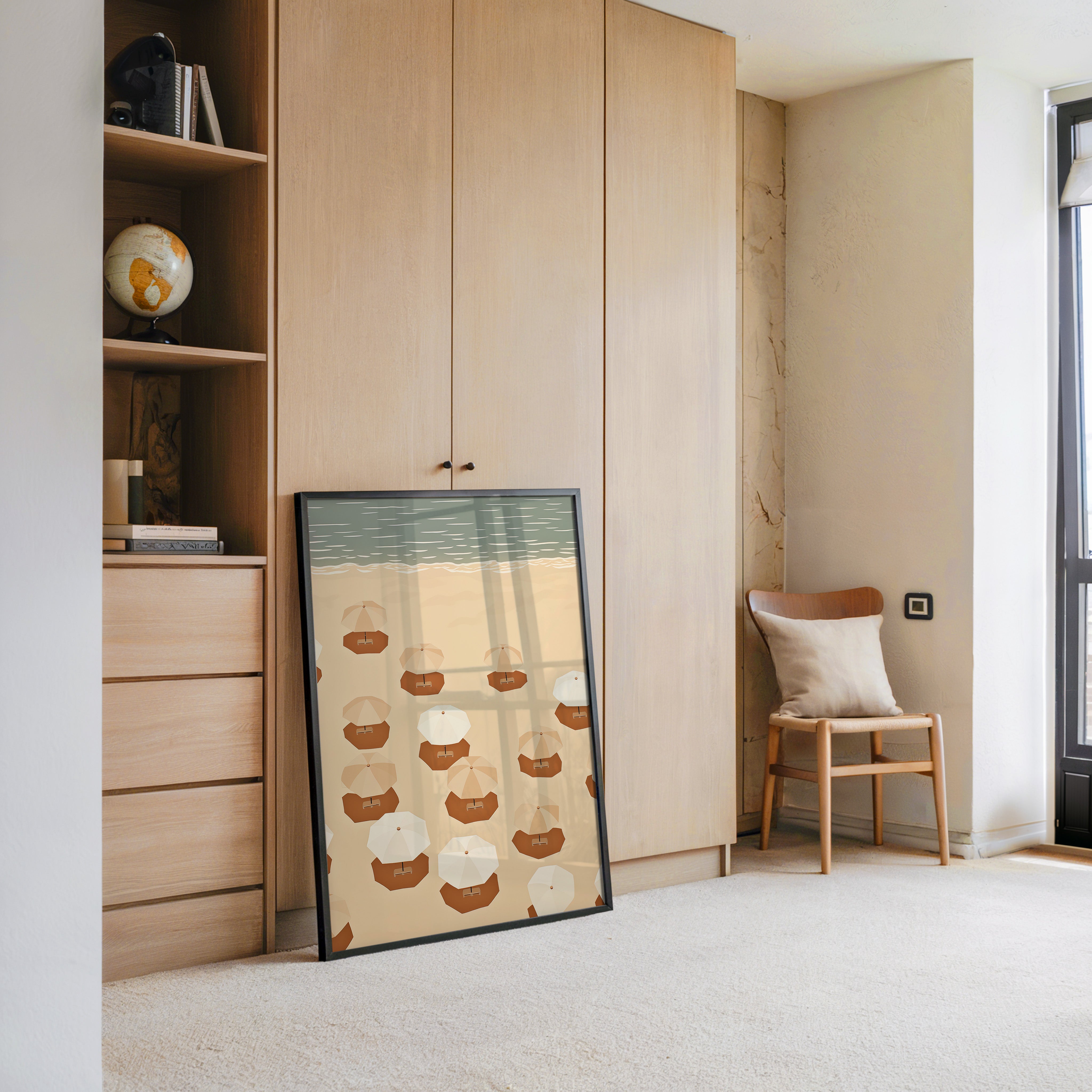 Strand Sonnenliegen Draufsicht