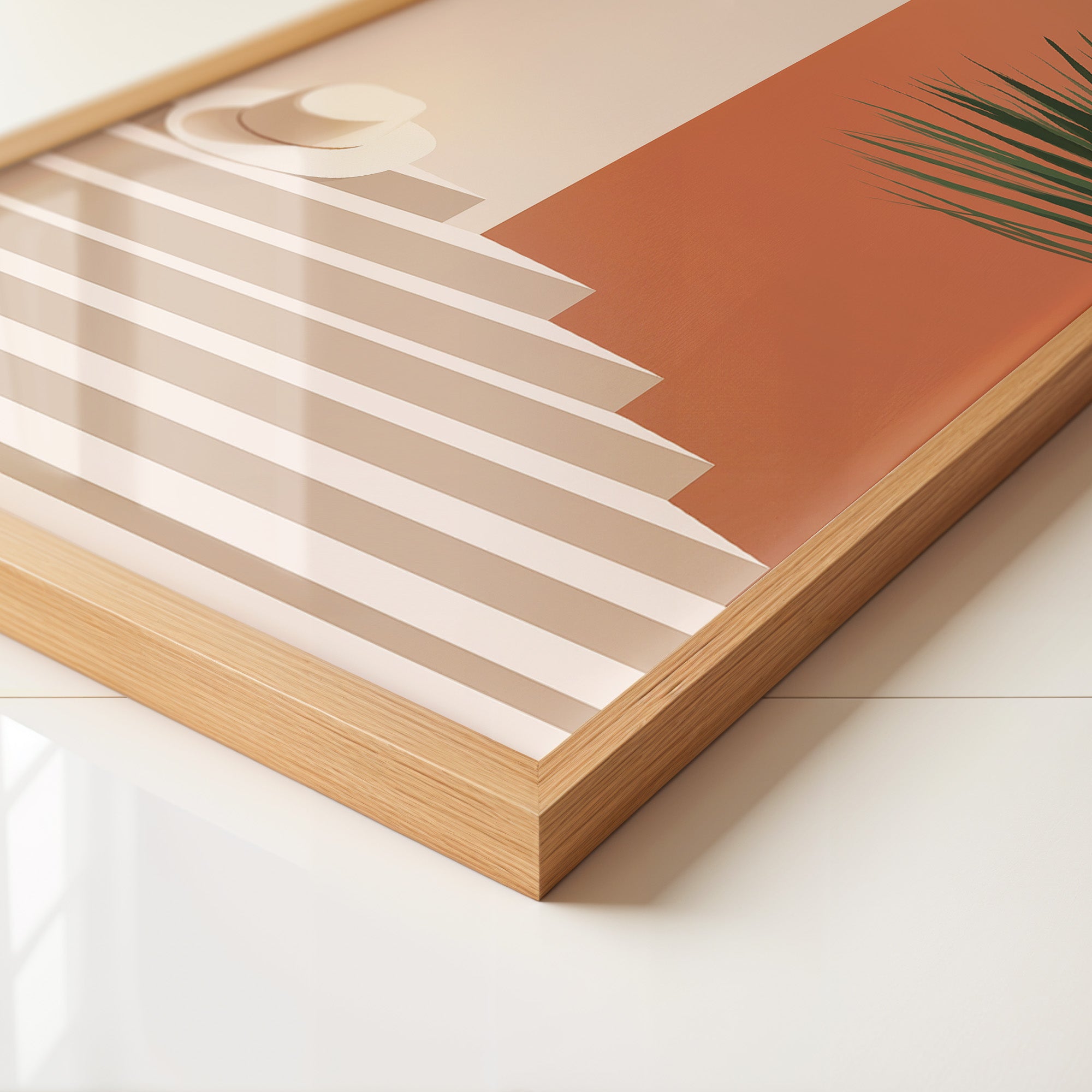 Hut auf Treppen minimalistisch