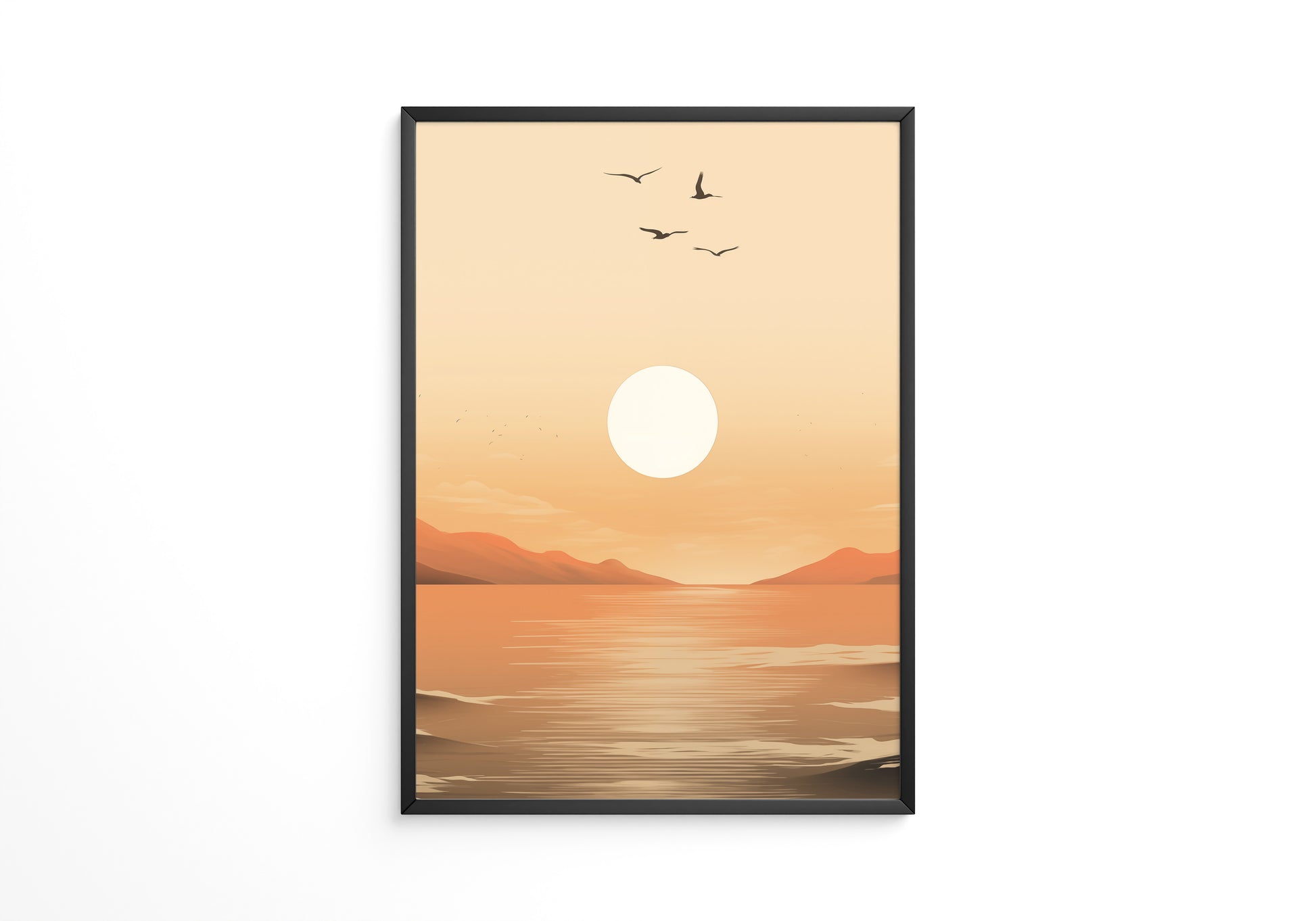Sonnenuntergang Vögel Silhouetten