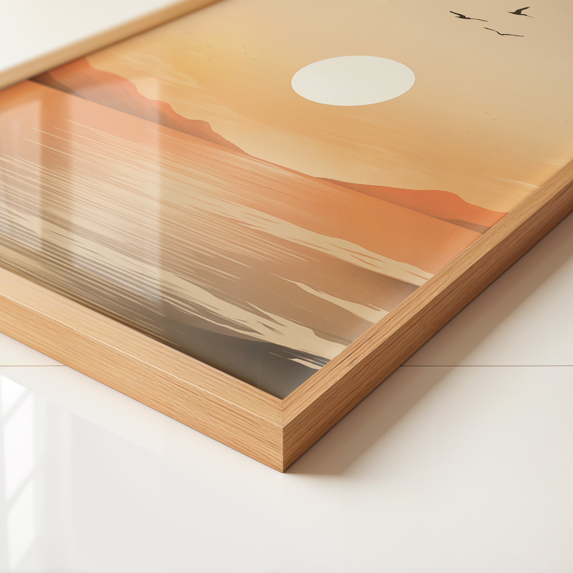 Sonnenuntergang Vögel Silhouetten