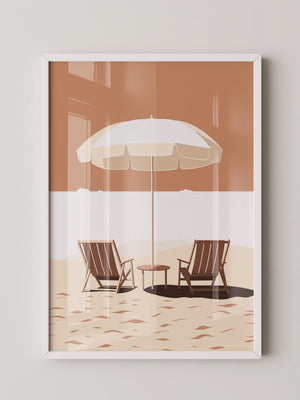 Strandstühle Schirm Minimalistisch