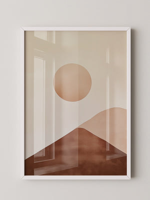 Minimalistische Landschaft Sonnenaufgang