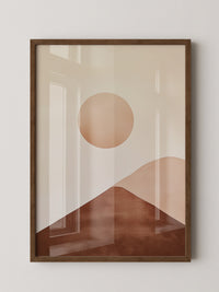 Minimalistische Landschaft Sonnenaufgang