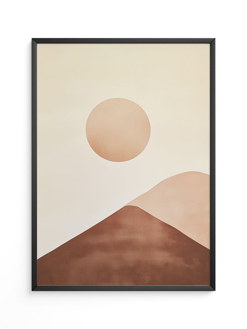 Minimalistische Landschaft Sonnenaufgang