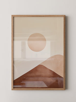 Minimalistische Landschaft Sonnenaufgang