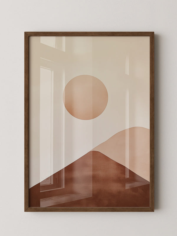 Minimalistische Landschaft Sonnenaufgang