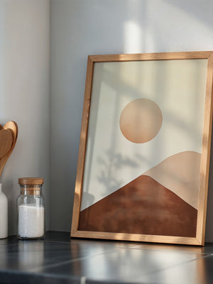 Minimalistische Landschaft Sonnenaufgang