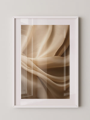 Seidenschleier Beige Faltenwurf