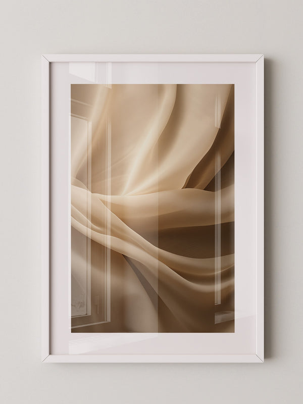 Seidenschleier Beige Faltenwurf