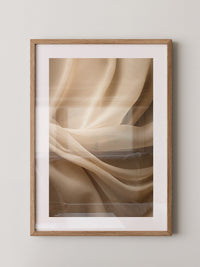 Seidenschleier Beige Faltenwurf