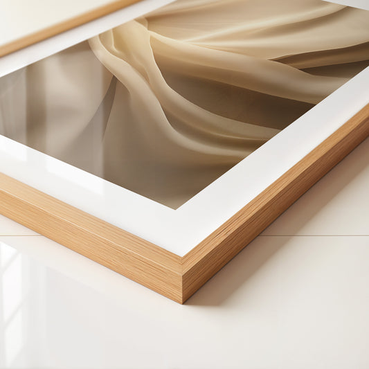 Seidenschleier Beige Faltenwurf